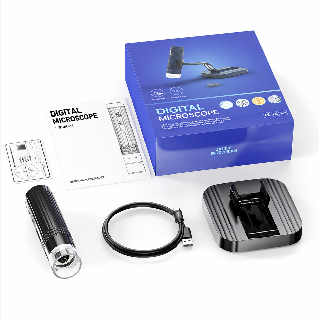 FHD WiFi Digital Microscope Handheld Inspection Camera for PCB & Electronics