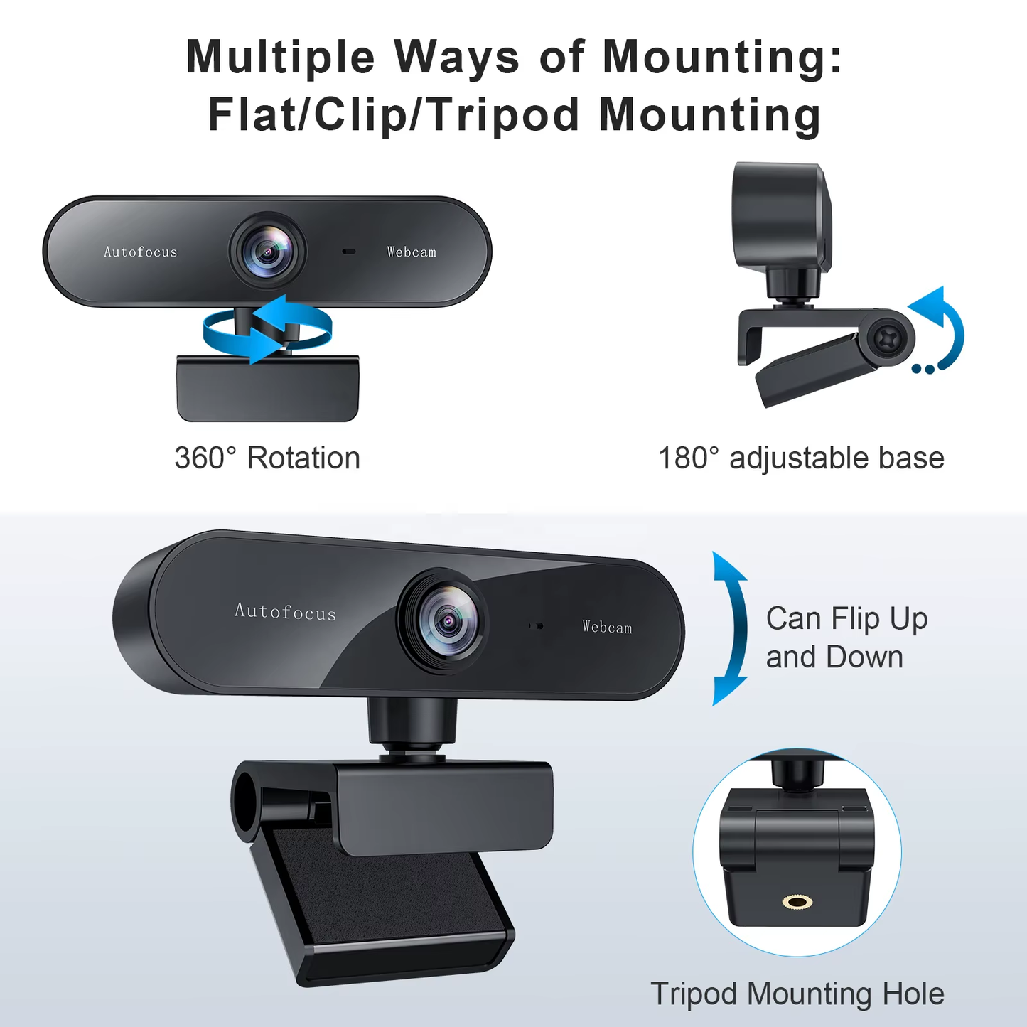 1080p HD USB Webcam with Built-in Microphone – Perfect for Video Conferencing & Streaming