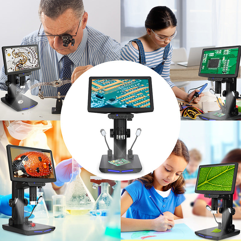 W10-A 10.1" IPS HDMI Digital Microscope for PCB Repair, Soldering & Coin Inspection