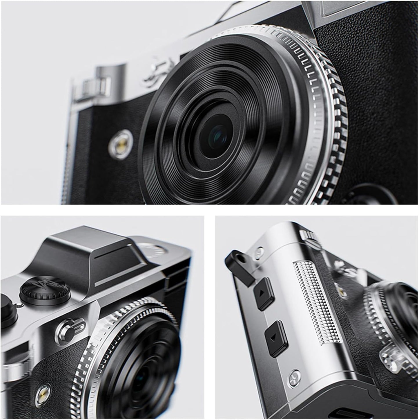 2K Mini Retro Digital Camera with Flash, Vintage Filters & Keychain Design