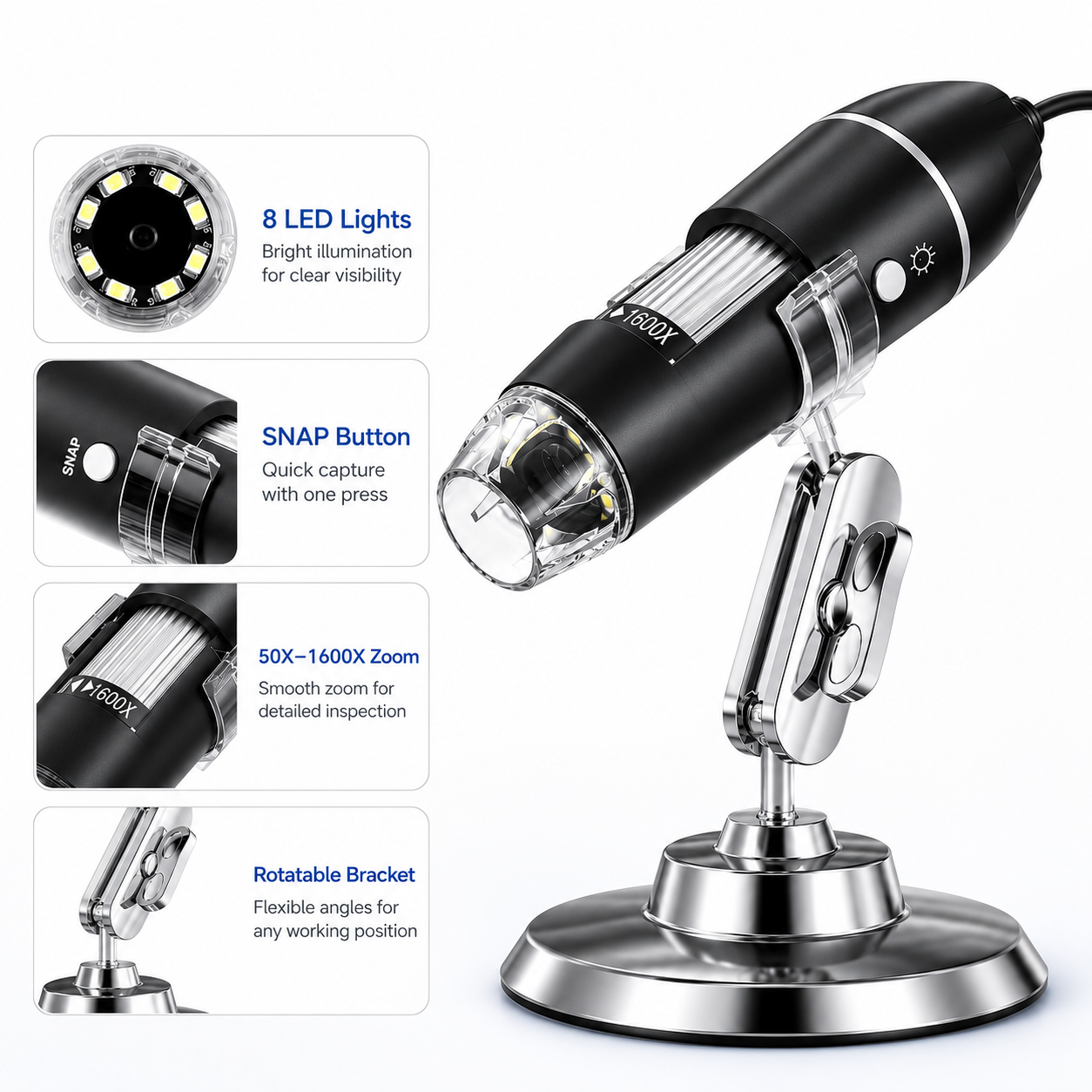 1600x Android Microscope Camera (ST-301-O.3MP)