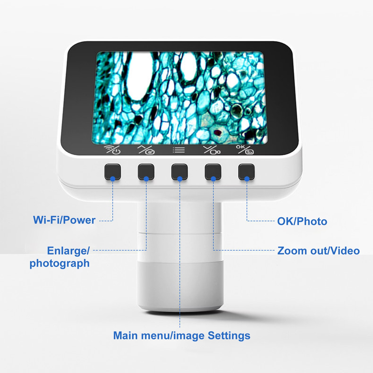 2.8″ Wi-Fi Electronic Eyepiece Camera for Microscopes & Telescopes
