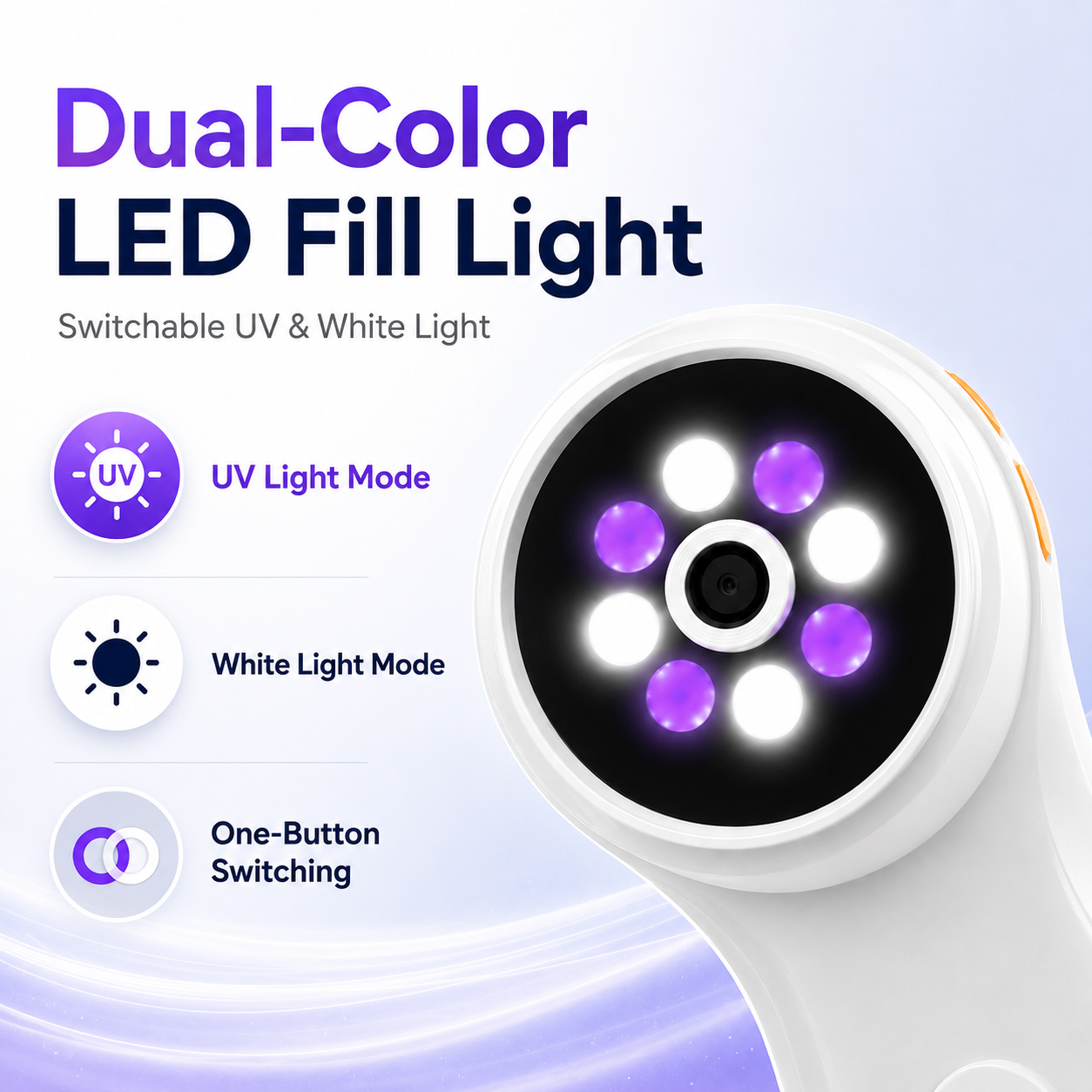 M202 2.0" Handheld Digital Microscope with White & Violet LED Light