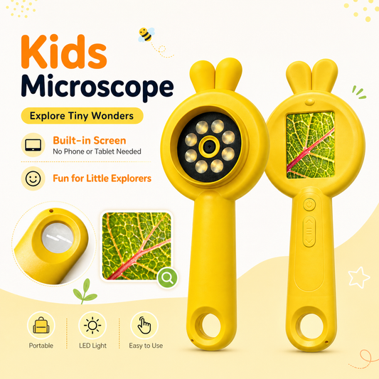 2026 Kids Digital Microscope with 2" IPS Screen | STEM Learning Toy