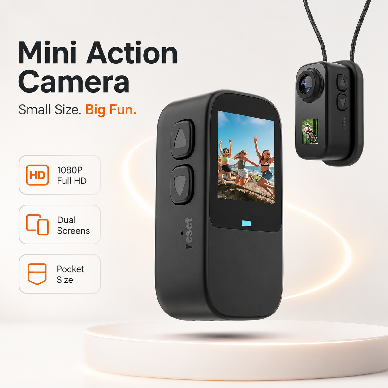 2026 NEW Mini Sport Camera & Helmet Cam - Ultra-Lightweight Thumb Action Camera