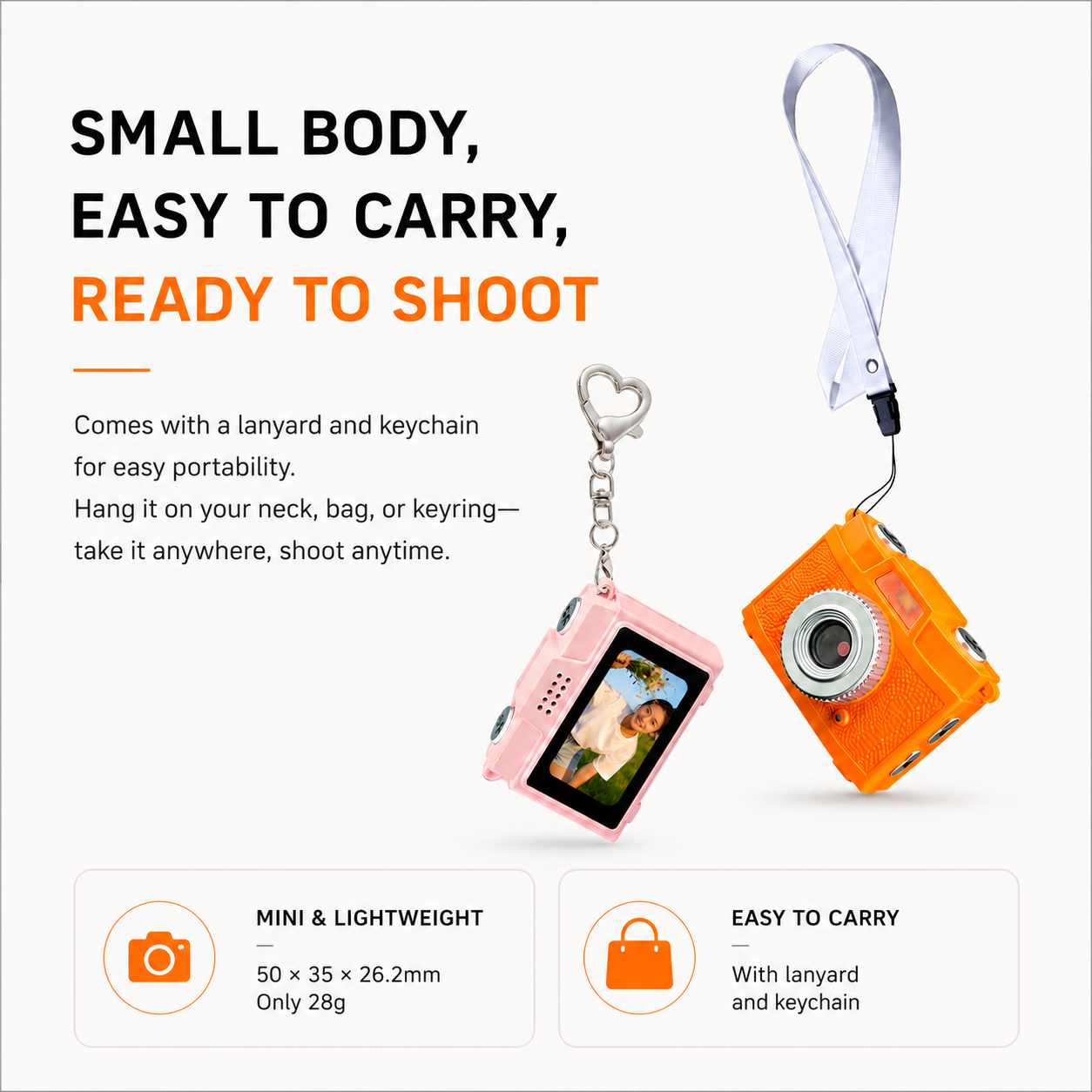 M205 Portable Vintage Mini Camera - 1.47" IPS Screen Retro Digital Camera