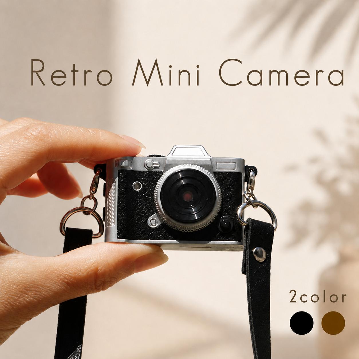 2K Mini Retro Digital Camera with Flash, Vintage Filters & Keychain Design