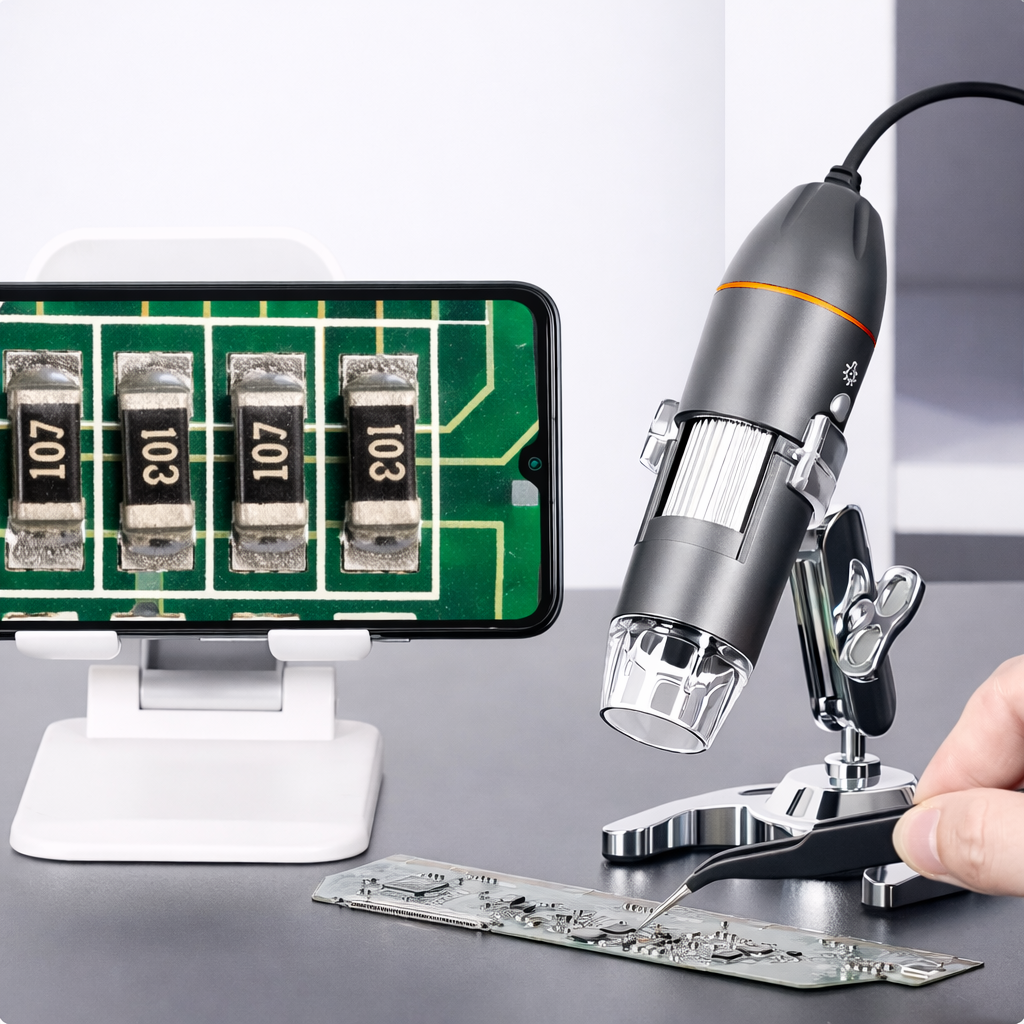 5.0MP Ultra HD USB Digital Microscope with Metal Stand | Inspection Tool (ST-301-5MP)
