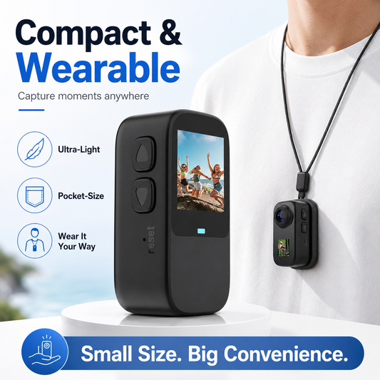 2026 NEW Mini Sport Camera & Helmet Cam - Ultra-Lightweight Thumb Action Camera