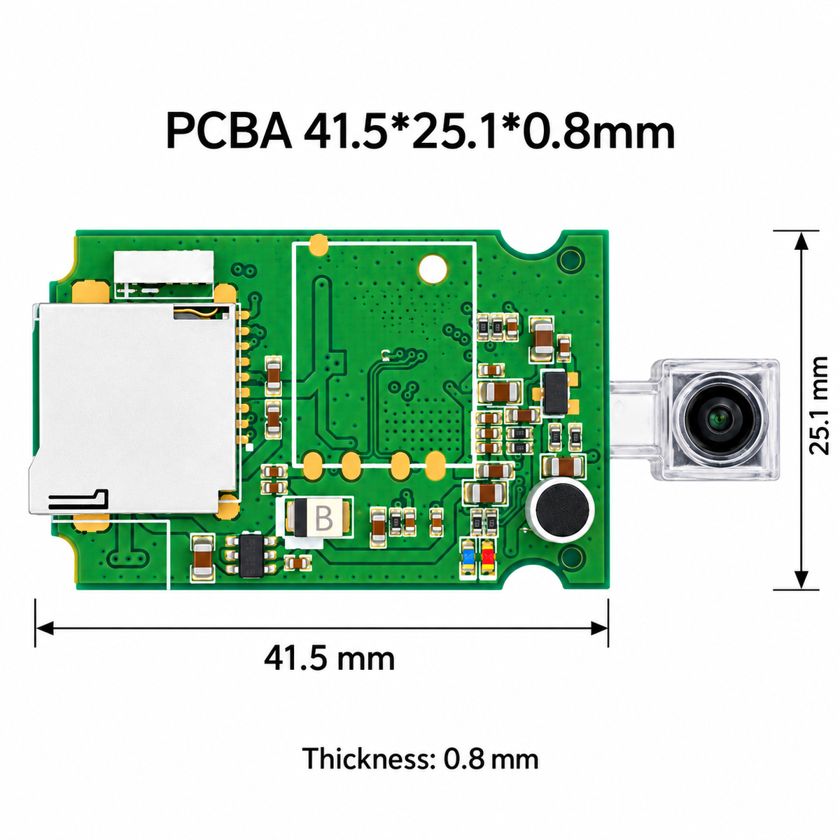 Custom Direct-WiFi Camera Module – OEM/ODM P2P Camera PCB Module (Non-IP)