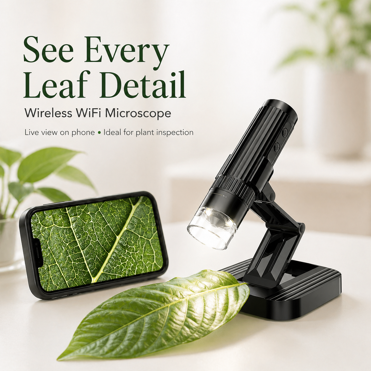 FHD WiFi Digital Microscope for Coins, Electronics & Inspection