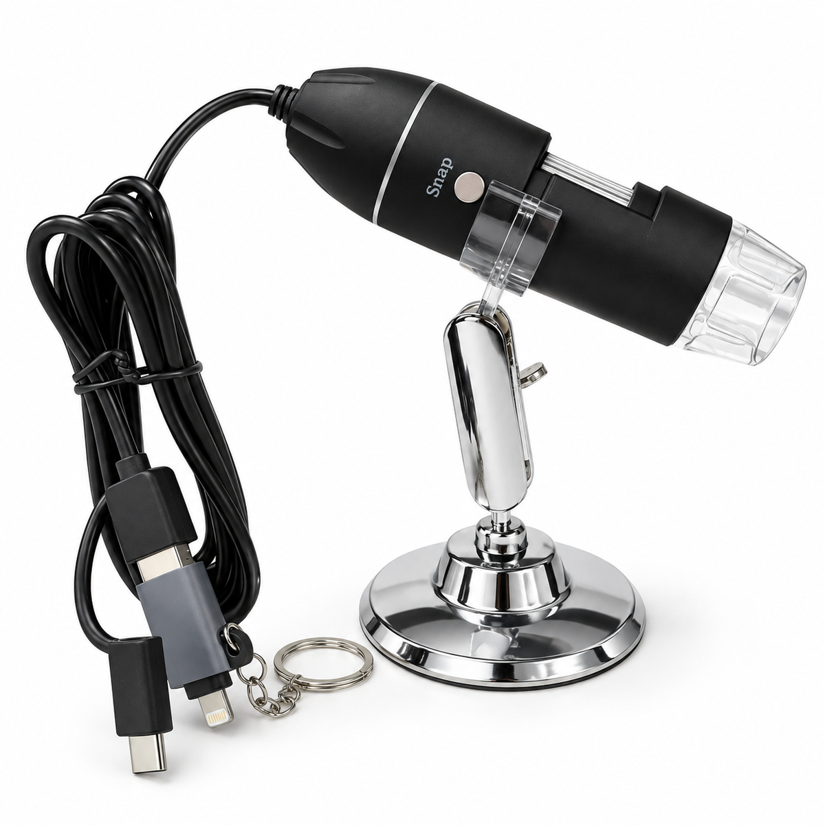 4-in-1 HD USB Digital Microscope for iPhone, Android & PC
