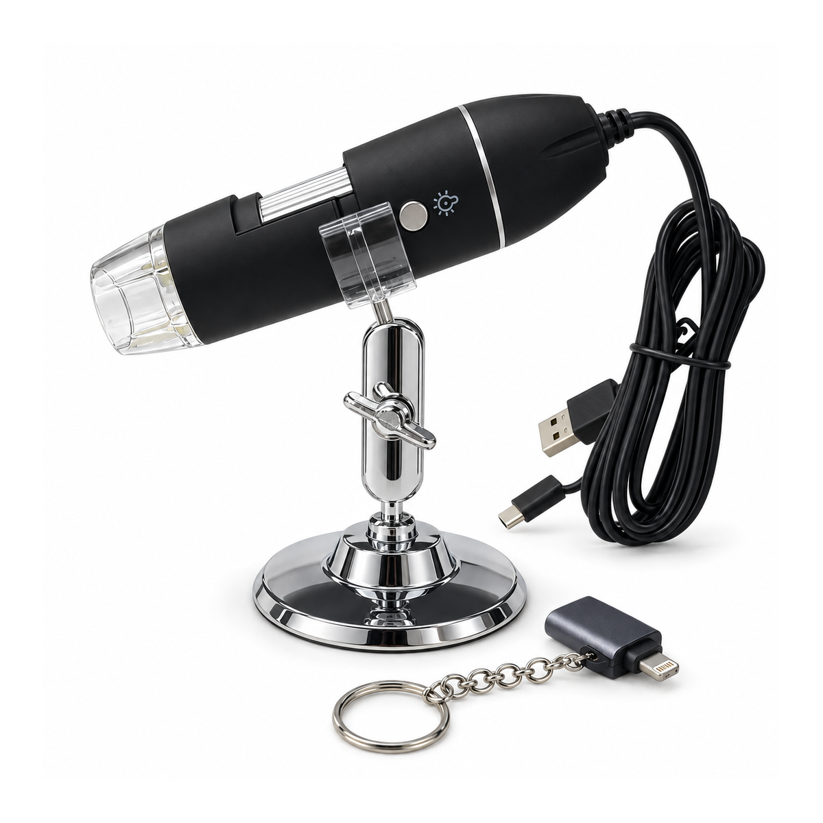 4-in-1 HD USB Digital Microscope for iPhone, Android & PC