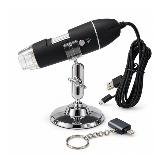 4-in-1 HD USB Digital Microscope for iPhone, Android & PC
