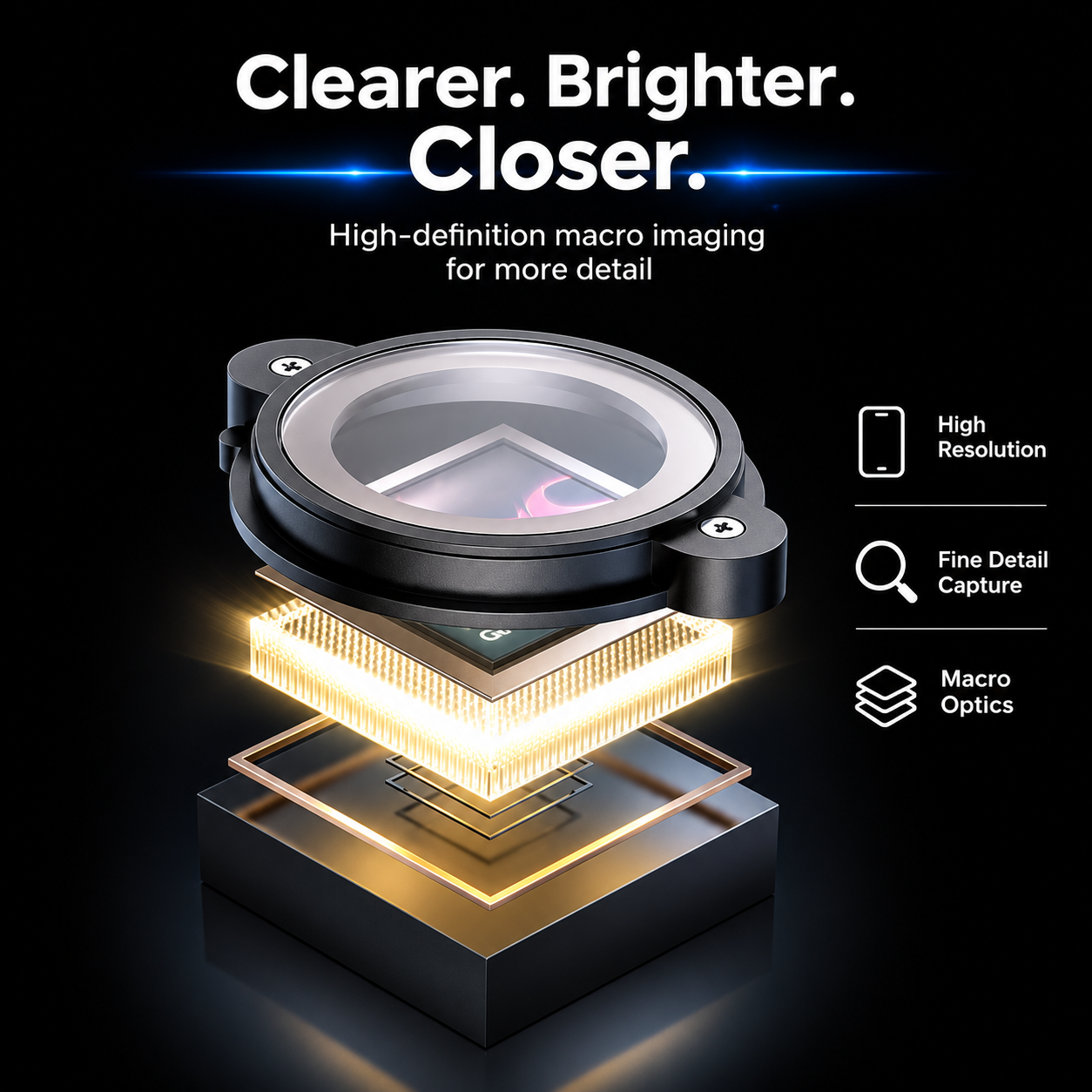 4-in-1 HD USB Digital Microscope for iPhone, Android & PC